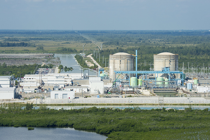 A Miami-Dade County study in Biscayne Bay found high levels of a radioactive isotope linked to water from canals at Florida Power & Light's Turkey Point nuclear power plant. — PHOTO: FPL
