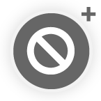 no symbol of diagonal line through circle outline - dark grey (icon)