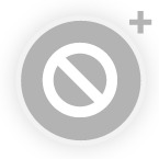 no symbol of diagonal line through circle outline - light grey (icon)