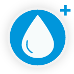 water drop in circle - light blue (icon)