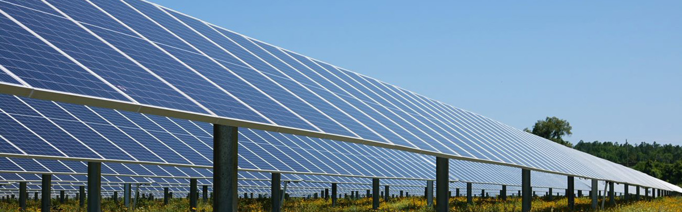 solar panel field
