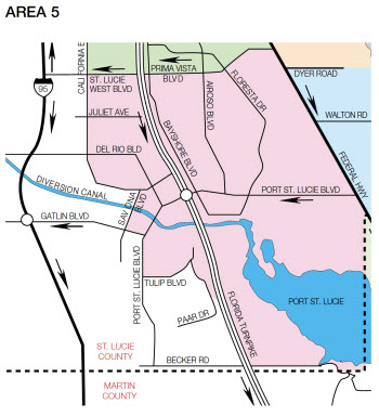 Port St Lucie area 5 map