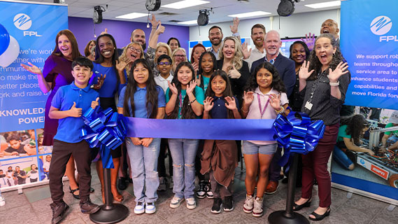a group of elementary students and teachers