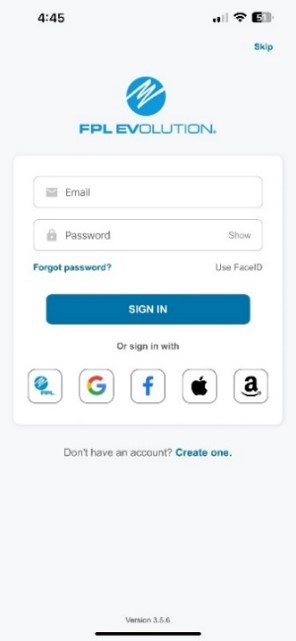 FPL EVolution app resetting my password
