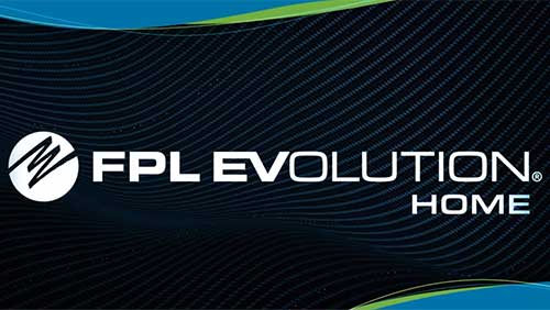 FPL EVolution Home logo over geometric background