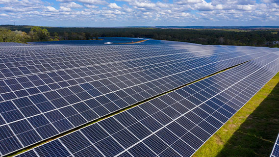 aerial view of fpl's cotton creek solar energy center