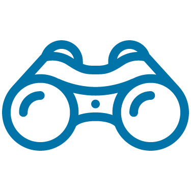 blue binoculars icon