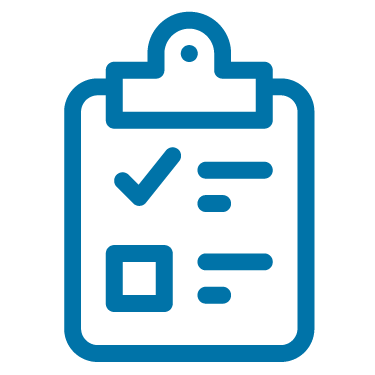 blue checklist icon