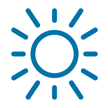 blue sun icon
