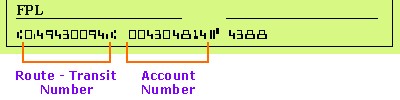 sample bank account and routing number