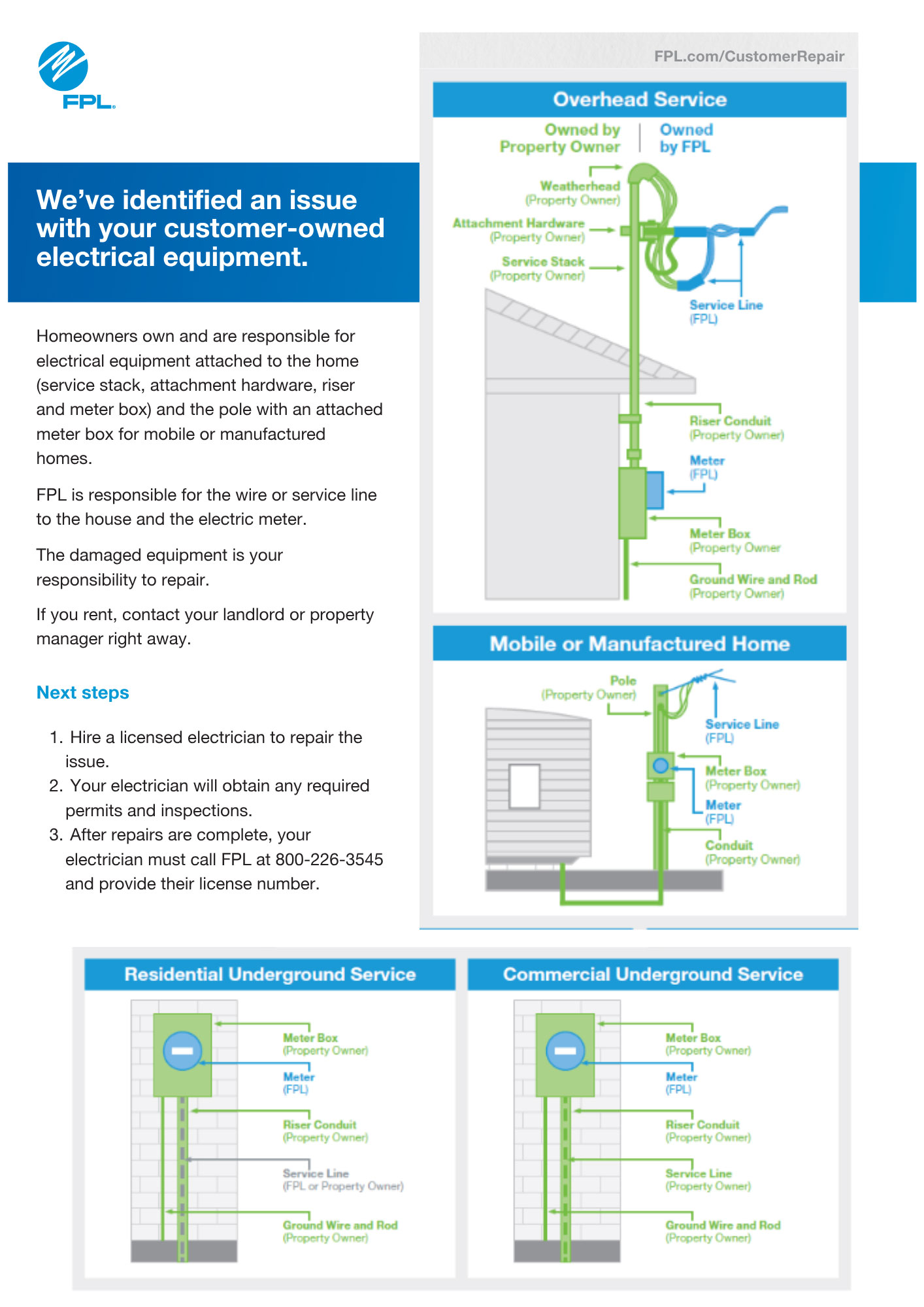 Customer repair fact sheet