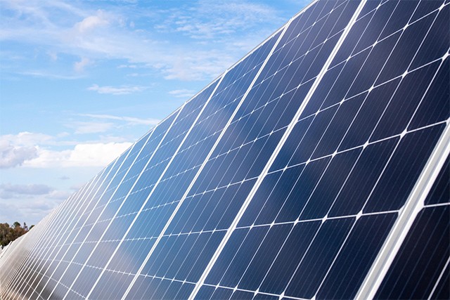 close up of a solar panel
