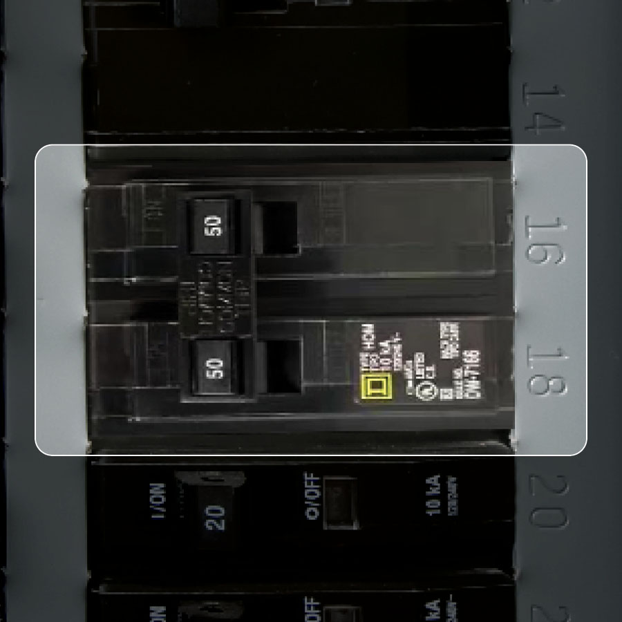 ev charger breaker switch photo example