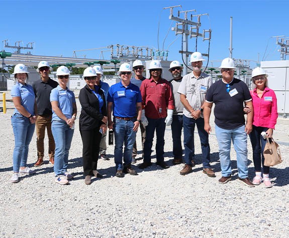 Solar Insider tour group at Manatee Battery