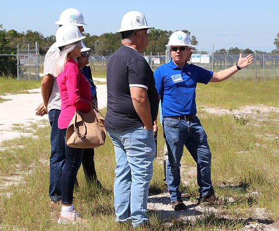 Matt Silver, Solar Development Lead giving a tour