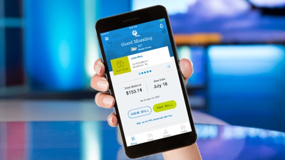 iphone screen showing the mobile app home screen