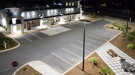 Parking lot outdoor lighting