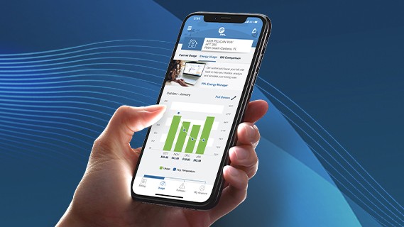 hand holding phone with mobile app