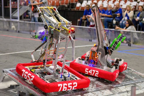Robots from the FIRST Robotics Competition.