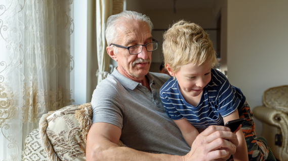 grandparent with child