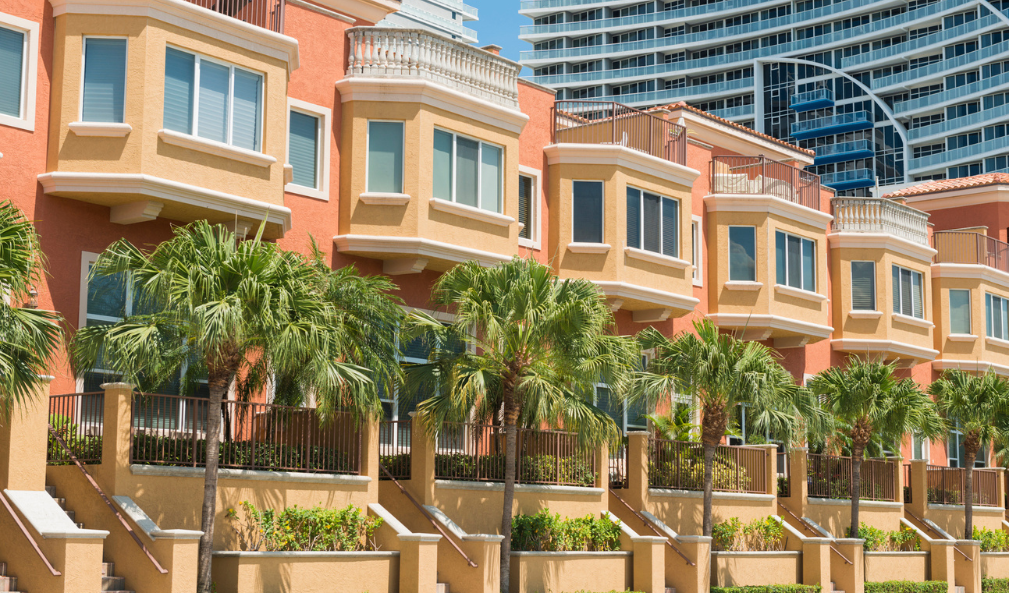 residential row of townhouses