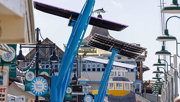 FPL solar tree at Destin's Harborwalk