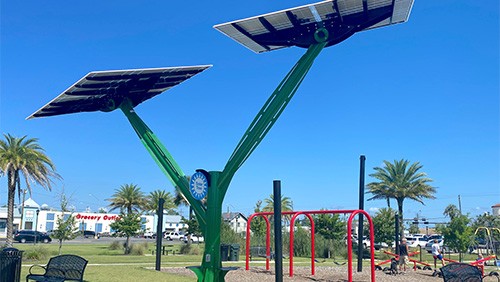 solar tree at the Sharon J. Sheffield Park in Lynn Haven 