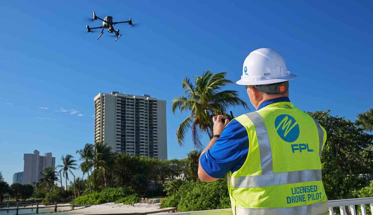 FPL drone operations near Manatee Lagoon in West Palm Beach, FL on November 29, 2022.