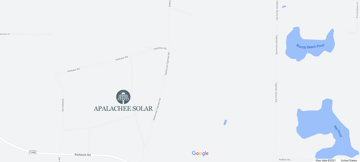 map of the apalachee solar project site