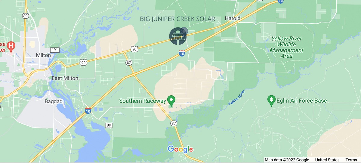big juniper creek solar energy center map