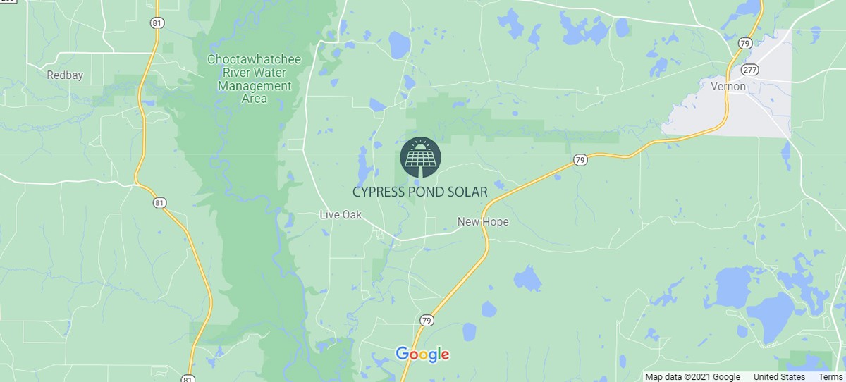 cypress pond solar energy center map