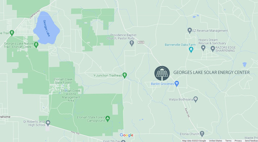 georges lake solar map
