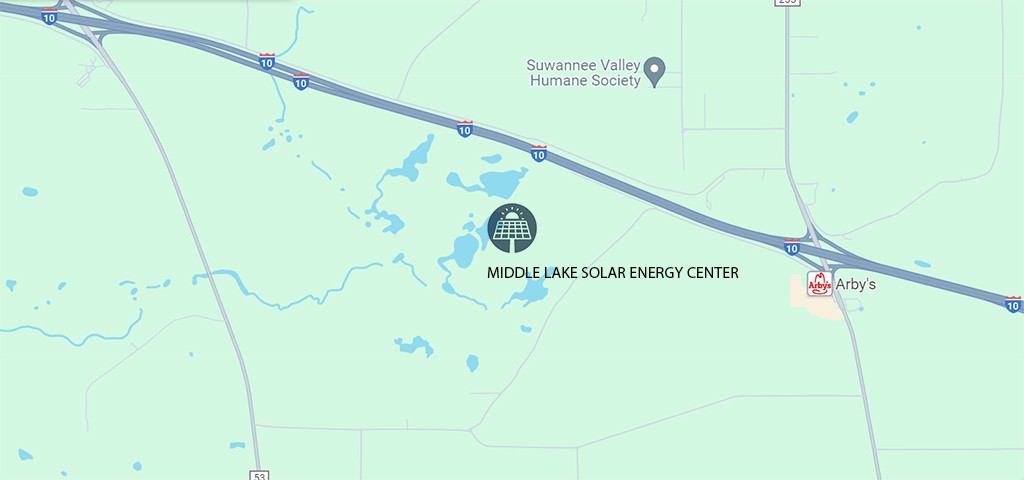 middle lake solar center map