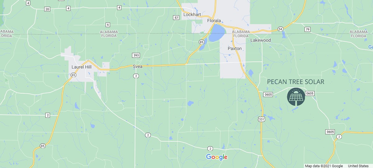 pecan tree solar energy center map