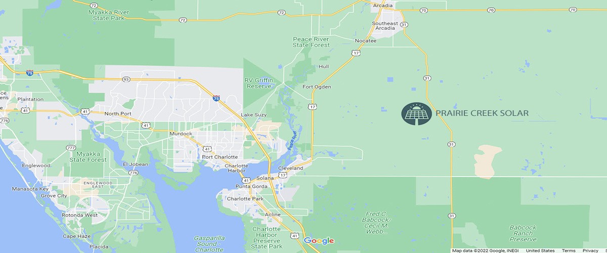 Prairie Creek solar map