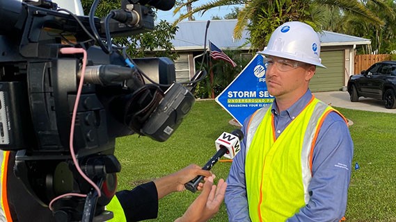 man during interview